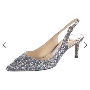 Jimmy Choo Glitter slimback pumps